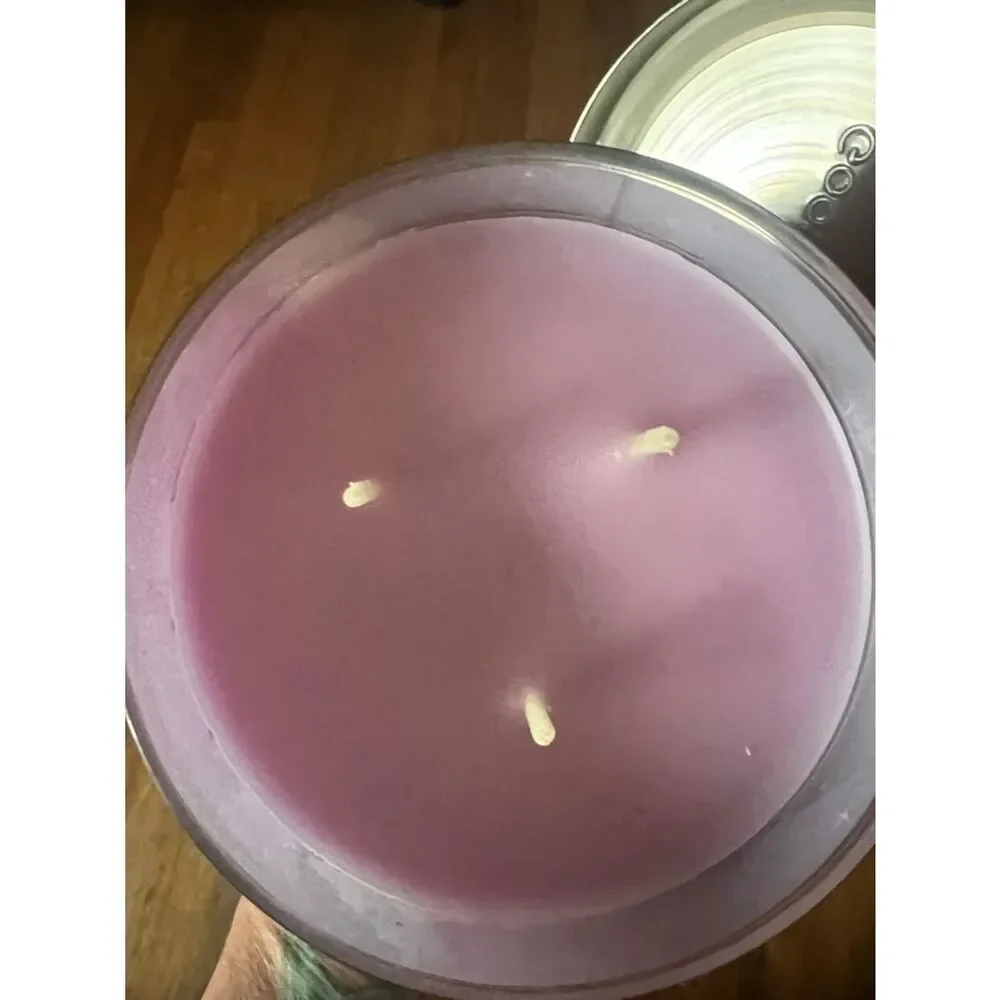 Goose Creek Marshmallow Sugar Candle - Lavender & Pink Cloud Design 3 Wick